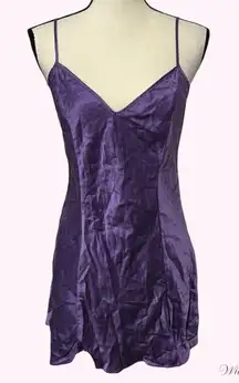 Y2K 2000s vintage Victoria's Secret purple 100% silk mini slip dress!