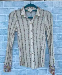 Sezane Claudio shirt in Los Angeles Flowers size 34/4