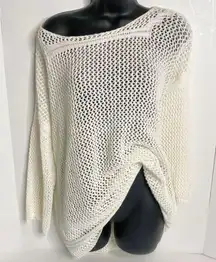 Open Crochet Sweater Swim Cover Up