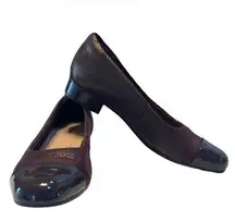 Clarks Juliet Monte Womens 9N Pumps Shoes Iridescent Textured‎ Burgundy Leather