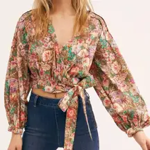 Floral Wrap Top 