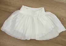 White Mini Tennis Skirt 