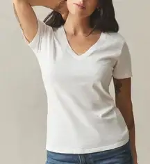 American Giant Premium Slub V-Neck Tee Size L Made In USA