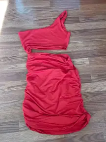 Red Mini Body Con Dress