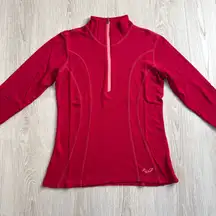 Kuhl Merino Wool Tencel Quarter Zip Base Layer Top Women L Ski Camp Hike Outdoor