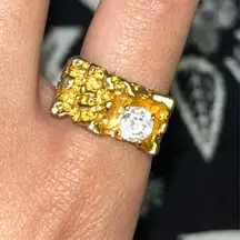 Gold Plated Cubic Zirconia Ring