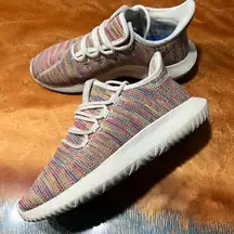 Adidas Tubular Rainbow Sneakers size 6 multicolor knit