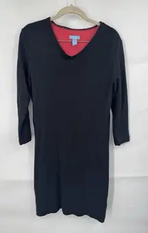 Horney Toad‎ Outdoor Mini Dress Women Medium Black 3/4 Sleeve Outdoor Minimalist