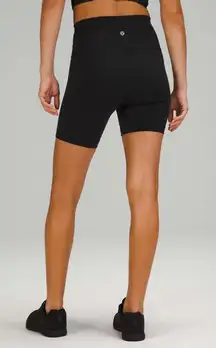 Lululemon Wunder Train High-Rise Shorts Biker 6” Black Everlux Size 2 Like New