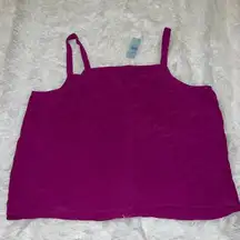 NWT Womens Loft Tank size Petite XXL Purple Summer Lightweight Top cute oversize