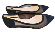 Barney’s New York Black Mesh Pointy Toe Heel Flat
