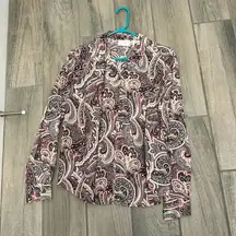 Liz Claiborne paisley button front shirt
