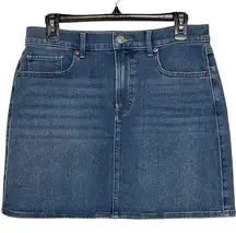 Express Blue Denim Mini Jean Skirt Size 8