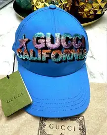 Gucci  California Logo Sequin Baseball Hat