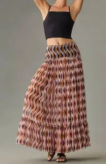 Anthropologie Let Me Be Drop Waist Flounce Skirt, Size M