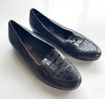 Munro Women Brown Leather Penny Loafer Shoe Size 8.5 M‎ Work Comfy