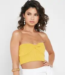 Forever 21  • Yellow Bando Crop Top WOMENS L