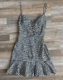 Bec + Bridge Black White Zebra Stripe Mini Dress Size 2