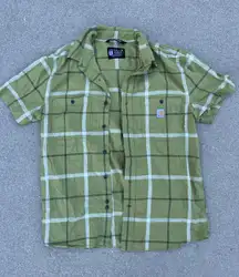 Green Button Up