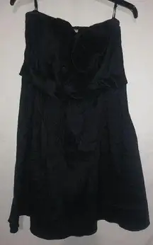 Janette Plus L Strapless Black Formal Mini Dress Funeral