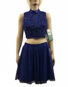 Love Reign Tulle Skirt Sequin Crop Top Special‎ Occasion Size 7 Juniors Prom