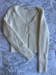 Off-White Abercrombie Cashmere Cardigan With Pearl Buttons