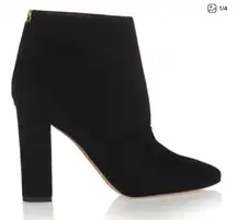 JCrew Adele Black Suede Boots Mini Heeled Boot Ankle Leather Classic J Crew