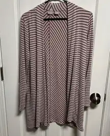 Chico's 𝅺CHICO zenergy striped open sweater size 0 (4/6).