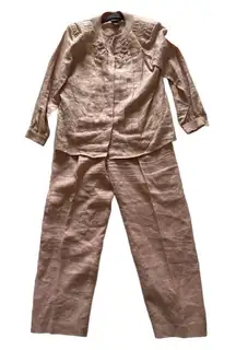 Vintage Suzelle  set: pants + button Dow long sleeve shirt size 14