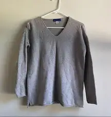 3/ $25 S- Simply Styled Gray Long Sleeved Women’s V-Neck Chunky Thick Sweater