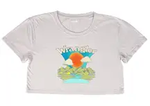 Wrangler Light Purple Cropped Graphic Tee Small