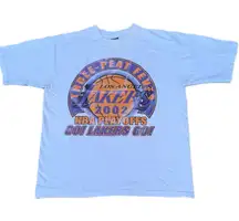 Vintage  Los Angeles Lakers Play Offs White Graphic T-shirt