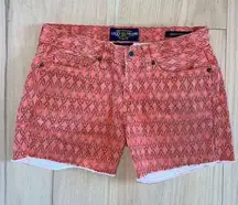 Lucky Brand Abbey Short Shorts Red Orange Size 27