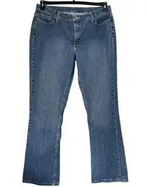 Riders Womens SZ 16L Long Bootcut Jeans 5-Pockets Zip-Fly Medium Wash Blue