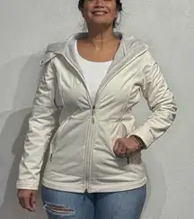 Marmot Off White Davos Turtle Dove Faux Fur Hood Jacket Sz M