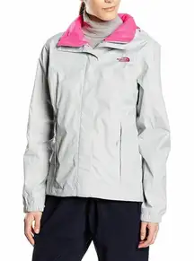 The North Face Gray & Pink Resolve Rain Jacket