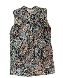 💐Eden & Olivia sheer-ish paisley sleeveless blouse