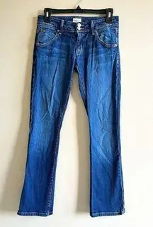 Hudson Womens Flap Beth Flare Jeans W176DHK Size‎ 27 ELT Low Rise Blue