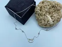 Sterling Silver Love Knot Minimalist Choker Necklace