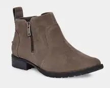 UGG • Aureo II Suede Ankle Boot bootie waterproof Slate grey leather zip