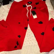 Monrow heart sweats small NWT