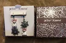 Betsey Johnson ghost with web earrings. New with tags.