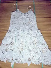 Women’s White Lace/Macrame Dress
