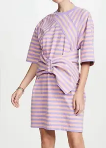 Marc Jacobs Striped T-shirt Dress Pastel Lavender Multi Size M/L