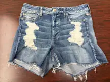 American Eagle Next Level Stretch X Hi-Rise Shortie Distressed Shorts Size 12