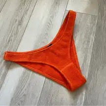 Triangl Bikini Bottoms cotton terry cloth cheeky womens Orange (small) swim neon