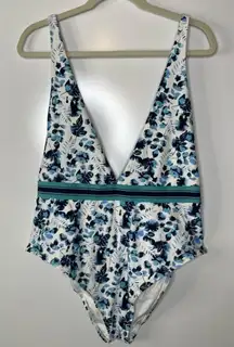 Aerie Deep V Plunge‎ Neckline One Piece Swimsuit XXL