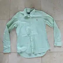 Ralph Lauren  Sport Mint Green Button Down Sz 10