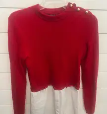 Ralph Lauren red 100% wool red‎ sweater
Bottom portion 100% linen size small