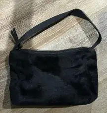 Black velvet purse. 8.5x5.5 in. Little hand bag